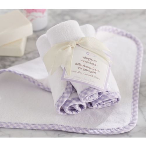 Gingham Washcloths - Set of 3 | Lavender