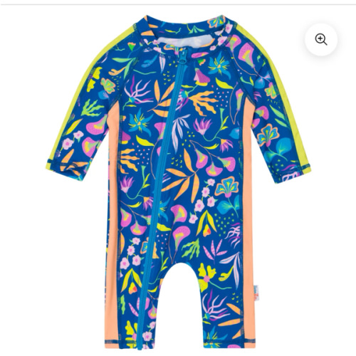 Sunsuit - Long Sleeve Romper Swimsuit | "Tropadelic"