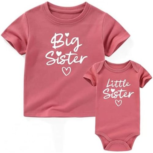 Big Sister Little Sis Matching Outfits Toddler And Baby Clothes Sisters Shirt