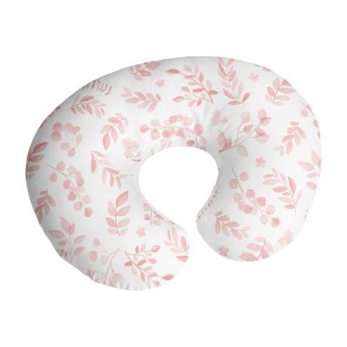 Sweet Jojo Designs Girl Support Nursing Pillow Cover (pillow Not Included) Botanical Pink And White