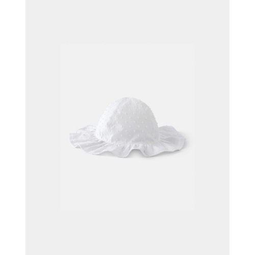 Baby Girl Cotton Swiss Dot Sunhat - White - OshKosh B'gosh | Carter's