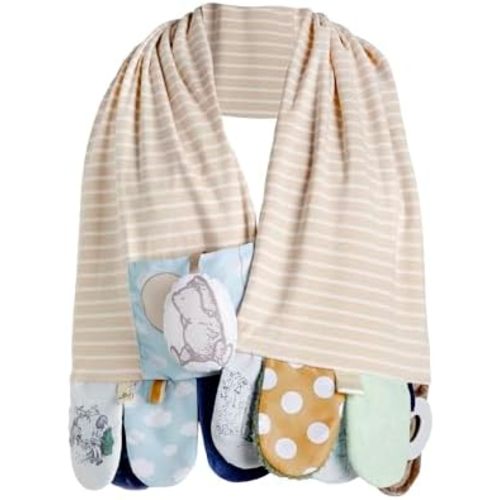 DEMDACO Mommy & Me Vibrant Colorful 9.5 x 52 Inch Soft Polyester Fabric Tactile Textured Whimsical Activity Fashion Scarf