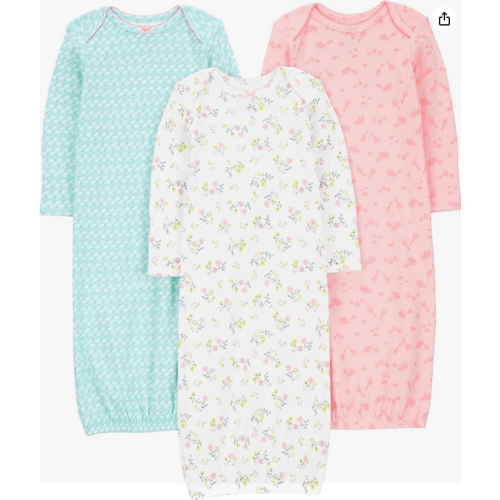 Simple Joys by Carter's Baby Girls' 3-pack Cotton Sleeper Gown