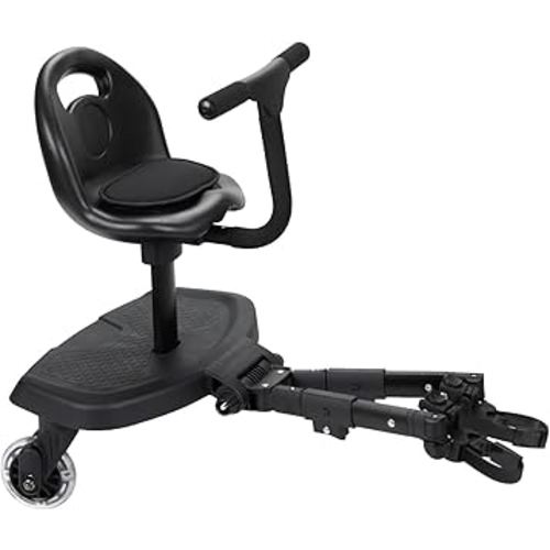 Universal 2-in-1 Stroller Board,Child Rider Stroller Attachment with Saddle Seat and Standing Platform ,Quick and Easy to Use, Safety Design 2025 Upgrade