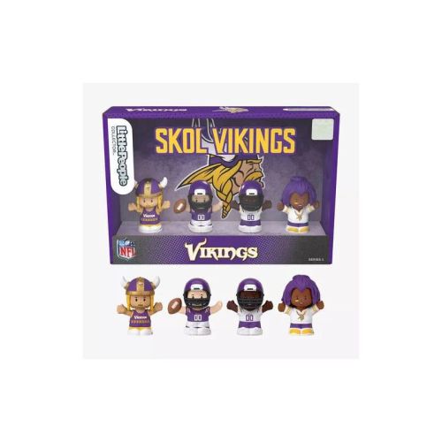 Fisher Price Little People x NFL Collector Minnesota Vikings Figure 4-Pack