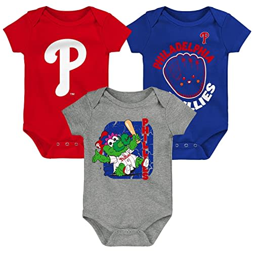 Outerstuff MLB Newborn & Infants 0-24 Months Change Up 3 Piece Onesie Creeper Romper Set