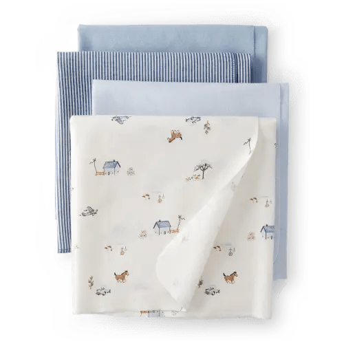Baby 4-Pack Receiving Blankets - Blue - Carter's | Carter's