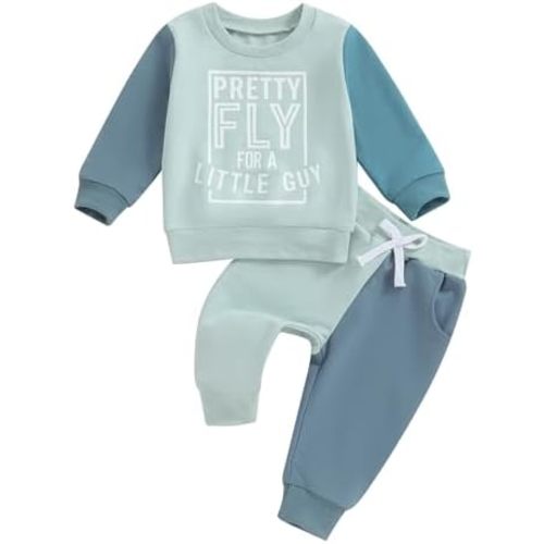 Infant Baby Boy Pants Fall Winter Outfits Snacks Letter Print Long Sleeve Sweatshirt Pants Toddler Clothes Set
