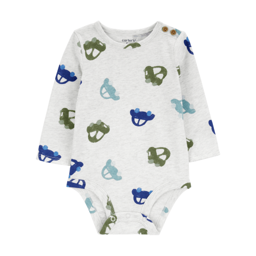 Baby Car Print Long-Sleeve Bodysuit - Carter's | Carter's