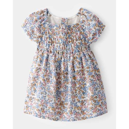 Baby Smocked Floral Print Dress - OshKosh | Carter's