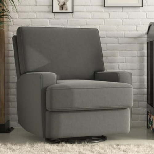 Baby Relax Rylan 4-in-1 Swivel Glider Rocker Recliner Chair, Gray
