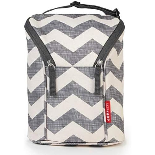 Skip Hop Baby Breastmilk Cooler Insulated Bottle Bag, Grab & Go, Chevron