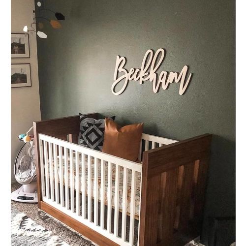 Custom Baby Name Sign for Nursery, Customized Wood Name Sign, Name Wall Decor for Nursery, Personalized Wooden Sign, 12-52 Inch Size, Ideal for Boys and Girls - MODERN Font (Modern)