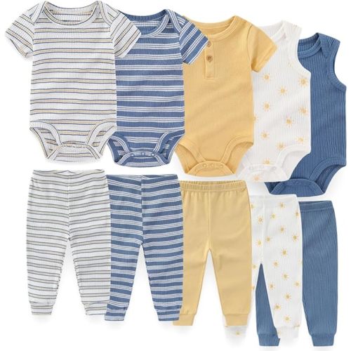 Unisex Baby Boy Girl Pants Sets 10 pack Cotton Casual New born Clothes Comfort Infant Outfit