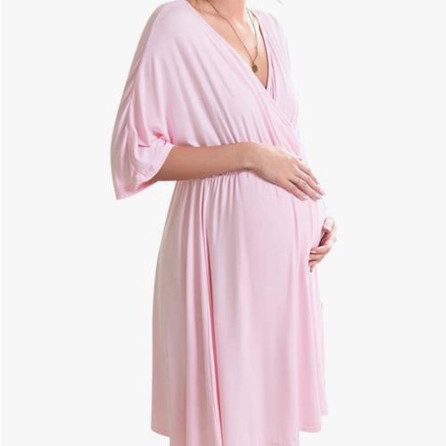 Ekouaer 3 in 1 Labor/Delivery/Hospital Gown Maternity Dress Nursing Nightgown Sleepwear for Breastfeeding