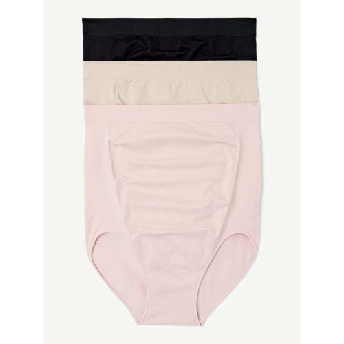 Joyspun Women's Maternity Over the Belly Underwear, 3-Pack, Sizes S to 3X