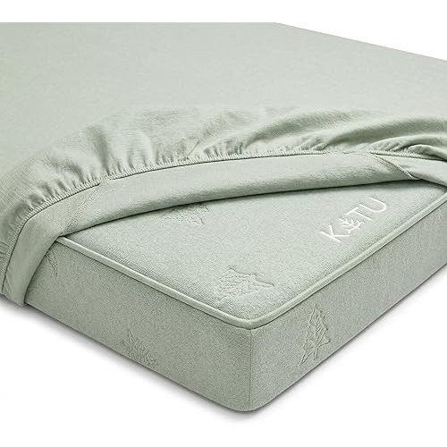 KATU 100% Organic Cotton Waterproof Crib Mattress Protector Pad for Baby/Toddler Safe Non-Toxic Breathable Noiseless Fitted GOTS Certified