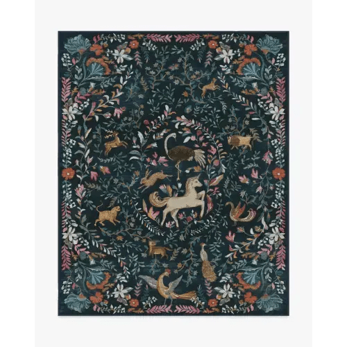 Iris Apfel Dreamweaver Blue Multicolor Rug | Ruggable
