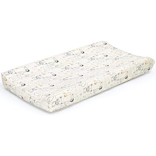 The Peanutshell Puppy Dog Changing Pad Cover - Pug Life Nursery Collection