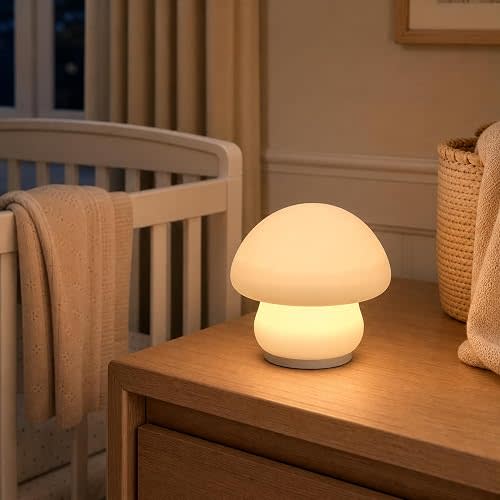 MUID Mushroom Lamp, Rechargeable Multi-Color LED Mushroom Nightlight