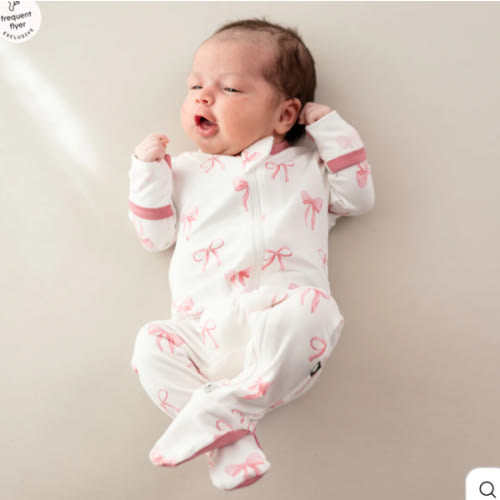 Zippered Footie in Bow