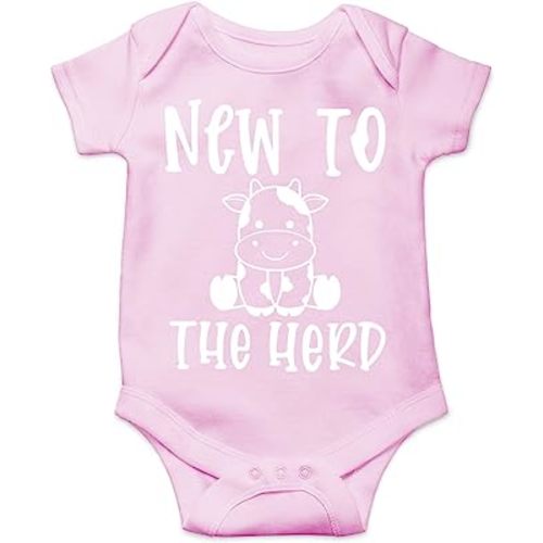 New To The Herd - Funny Baby Essentials Bodysuit - Cute Baby Girl Clothes Newborn Boy Outfit