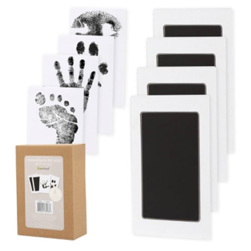 Pearhead 4-Pack Clean-Touch Ink Pad Kit, Mess-Free Inkless Hand and Footprint Kit, Baby Foot Printing Kit, Cat and Dog Paw Print Kit, Suitable for Babies and Pets