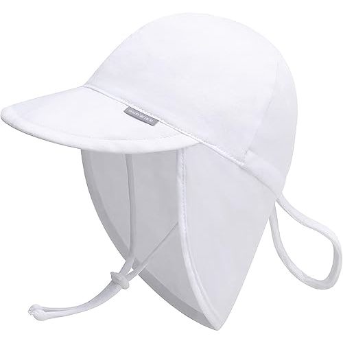 0-6m Duoyeree UPF 50+ Baby Sun Hat with Ear and Neck Protection - Toddler Beach Hat for Boys & Girls - Ideal for Summer Fun