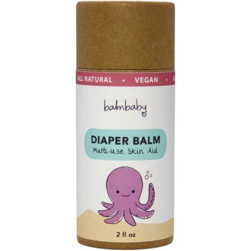 Diaper Balm - Organic Diaper Rash Cream – Cloth Diaper Rash Cream Balm | Multipurpose Skin Aid | Natural – Vegan - Herbal | Rash Ointment for Infants Kids | Diaper Balm Stick