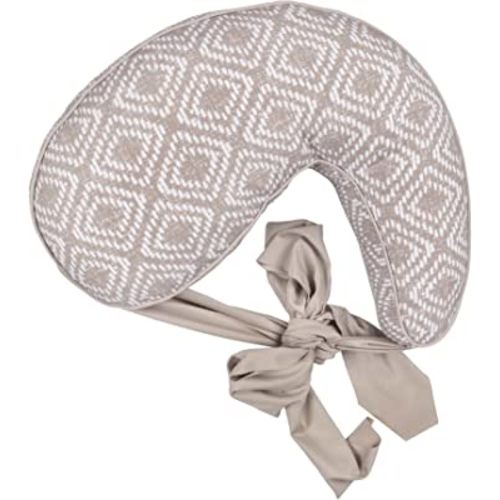 Boppy Anywhere Travel Nursing Pillow, Latte Rattan, Plus Sized to Petite with Stretch Belt, Portable Nursing Pillow, Breastfeeding and Bottle-Feeding Support, Machine Washable