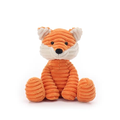 Apricot Lamb Toys Plush Corduroy Fox Stuffed Animal Soft Cuddly Perfect for Child (Corduroy Fox,8.5 Inches)