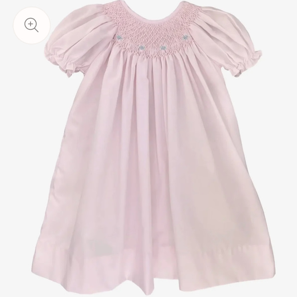 Pink Floral Smocked Dress
