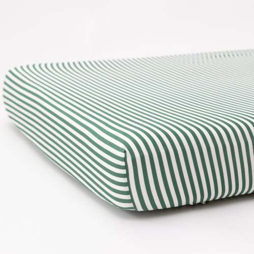 Eucalyptus Green Stripe Crib Sheet
