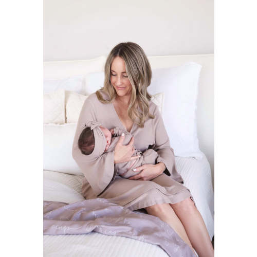 Bamboo Knit Maternity Robe | Solids