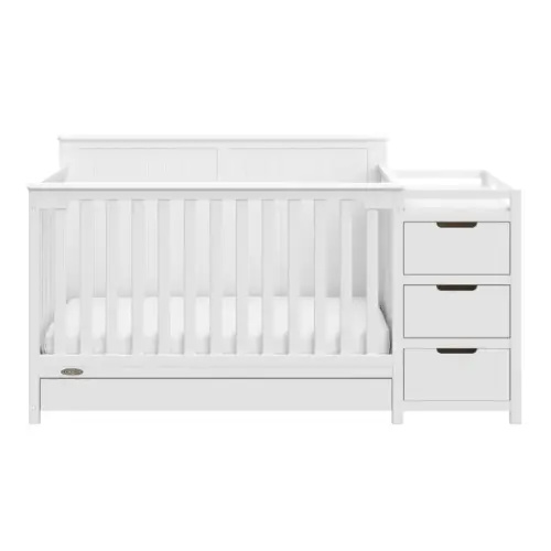 Graco Hadley 5-in-1 Convertible Crib and Changer with Drawer, White