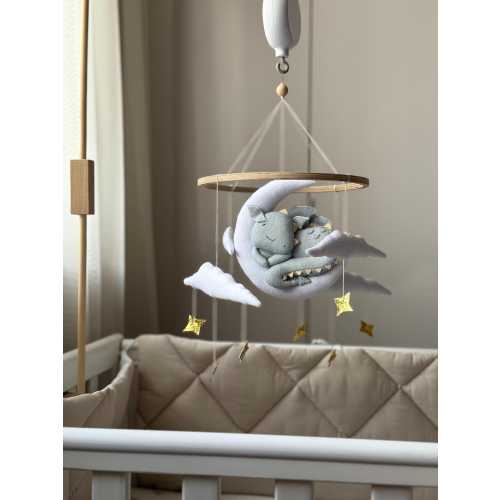 Flying Dragon Baby Mobile: Handmade Nursery Decor