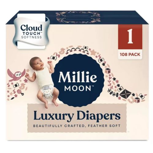 Millie Moon Luxury Diapers - (Size 1 and Count 108)