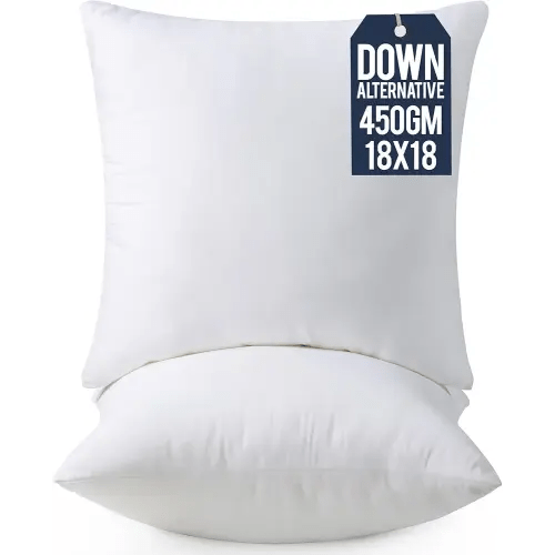 Utopia Bedding Throw Pillows Insert (Pack of 2, White) - 18 x 18 Inches Bed and Couch Pillows - Indoor Decorative Pillow