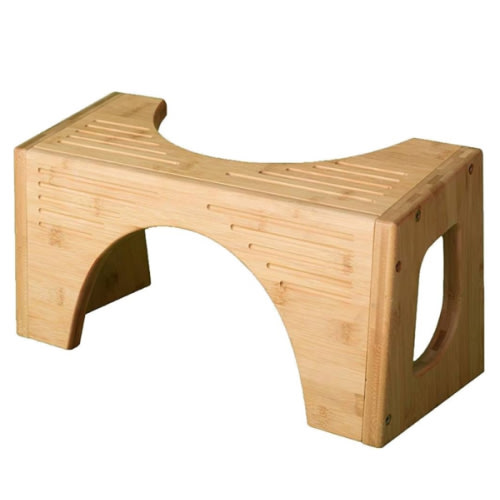 Squatty Potty The Original Toilet Stool - Bamboo Flip, 7" and 9" Adjustable Heights, Brown - Improve Bathroom Posture and Comfort