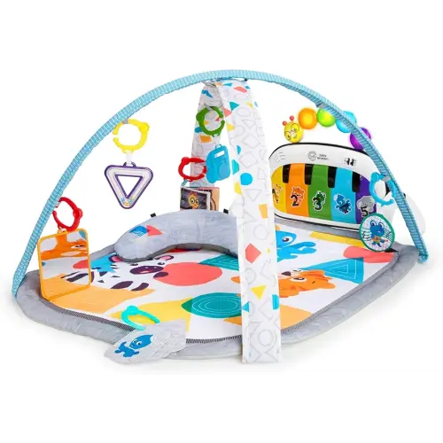 Baby Einstein 4-in-1 Kickin' Tunes Music and Language Play Gym and Piano Tummy Time Activity Mat