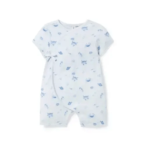 Baby Blue Fog Sea Friends Baby Sea Friends Wrap One-Piece by Janie and Jack