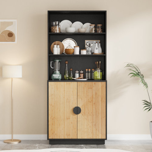 Latitude Run® Kholie Bamboo Shelf Pantry Cabinet and Storage & Reviews | Wayfair