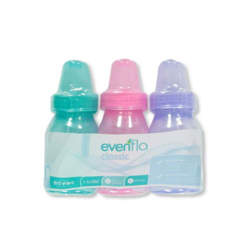 Evenflo 3-Pack Classic Baby Bottles (1-4 oz.) - green/pink/purple, one size
