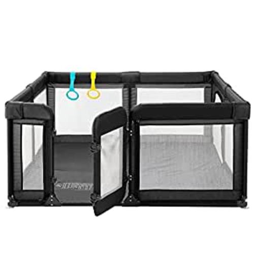 Amazon.com : Baby Playpen, Large Play Pens for Babies and Toddlers, Baby Gate Playpen Play Center Yard with Door, Baby Fence Play Area, Kids Play Pen(Black) : Baby