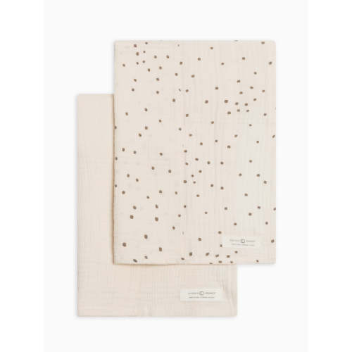 Taupe Square Dot + Ivory
