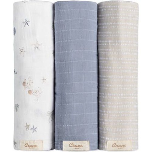 Cove 3-Pack Assorted Cotton Swaddle Blankets
