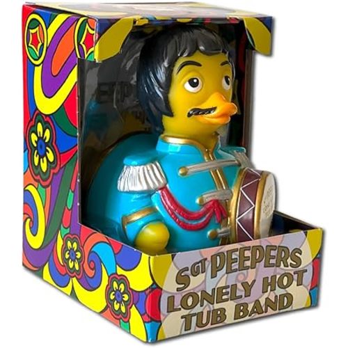 CelebriDucks - SGT Sargeant Peepers Lonely Hot Tub Band - Floating Rubber Ducks - Collectible Bath Toy Gift for Kids & Adults of All Ages