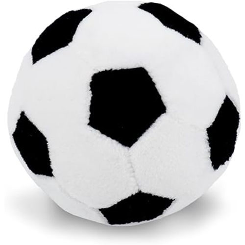 June Garden 2.5" My First Soccer Ball - Plush Baby Rattle Toy - Safe Soft Sports Toy for Infants Boys and Girls