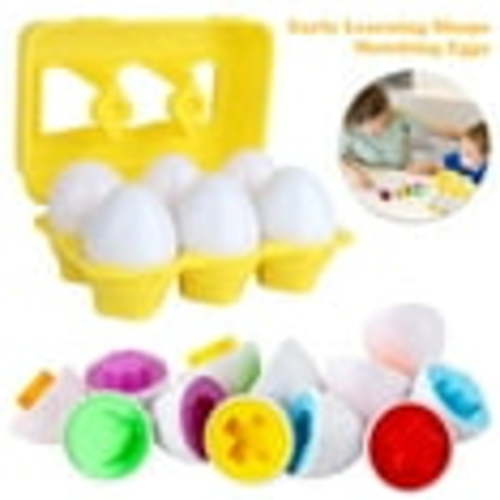 Littleduckling Shape Matching Eggs Shape and Puzzle Toys Baby Egg Matching Toys Simulation Children Toy Preschooler Education Toy Baby Boy Girl Easter Egg Toys Kids Birthday Gift