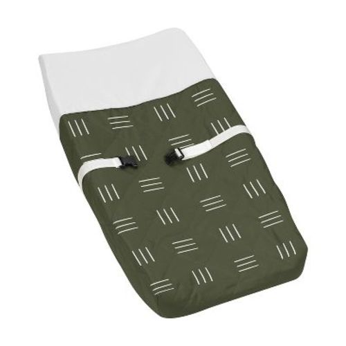 Sweet Jojo Designs Boy or Girl Gender Neutral Unisex Changing Pad Cover Jungle Animals Green and White